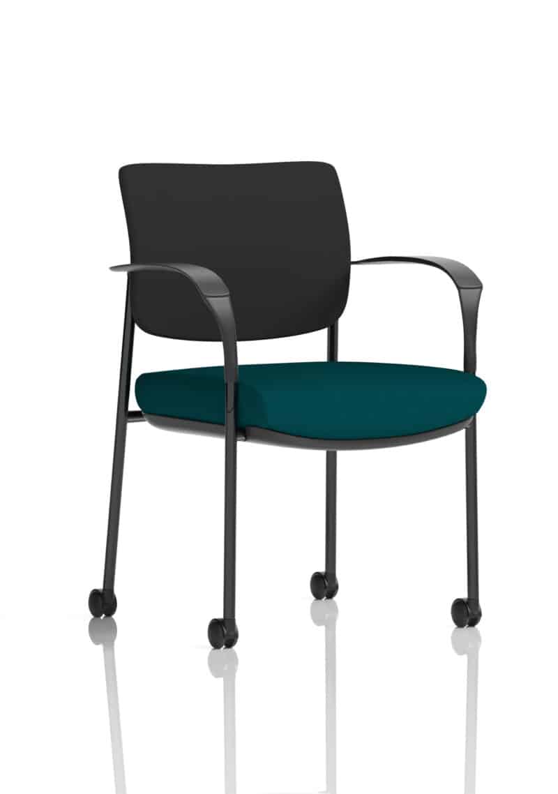Brunswick Deluxe Medium Back Visitor Office Chair with Arms with Castors - Image 3