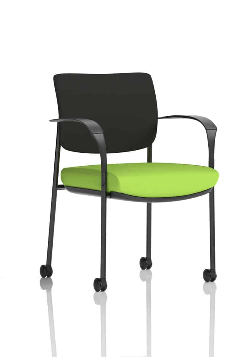 Brunswick Deluxe Medium Back Visitor Office Chair with Arms with Castors - Image 4
