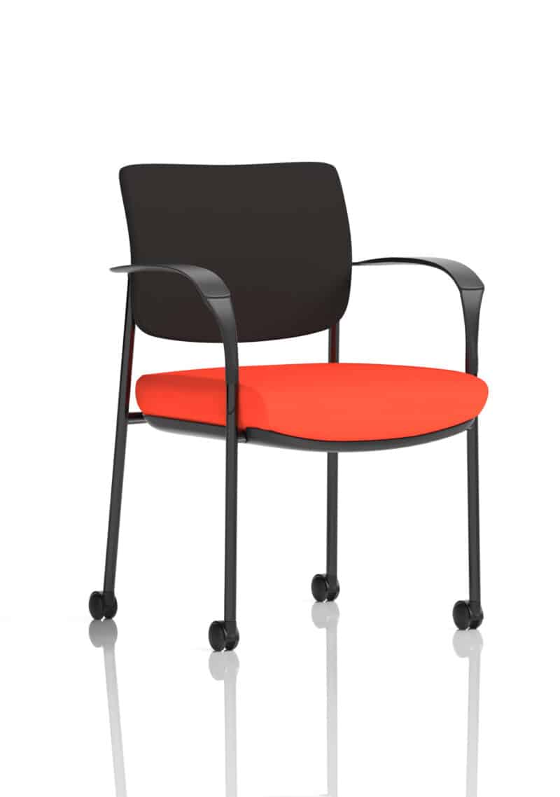 Brunswick Deluxe Medium Back Visitor Office Chair with Arms with Castors - Image 7