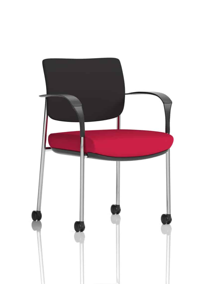 Brunswick Deluxe Medium Back Visitor Office Chair with Arms with Castors - Image 9