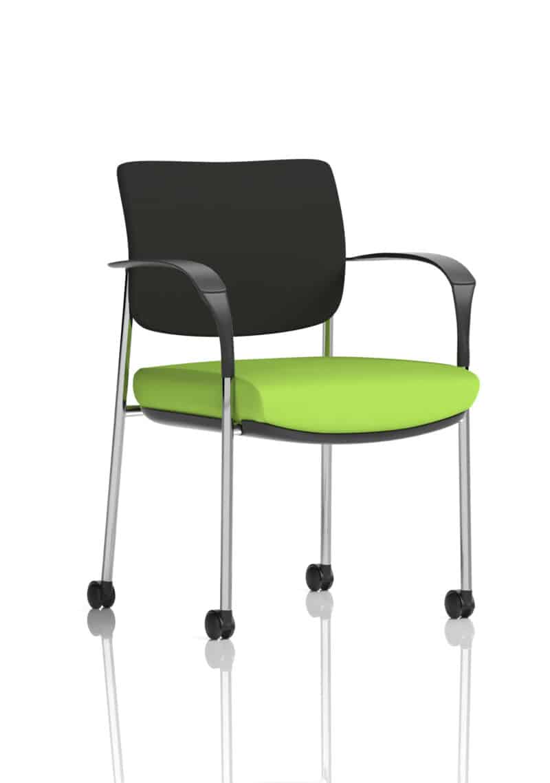 Brunswick Deluxe Medium Back Visitor Office Chair with Arms with Castors - Image 12