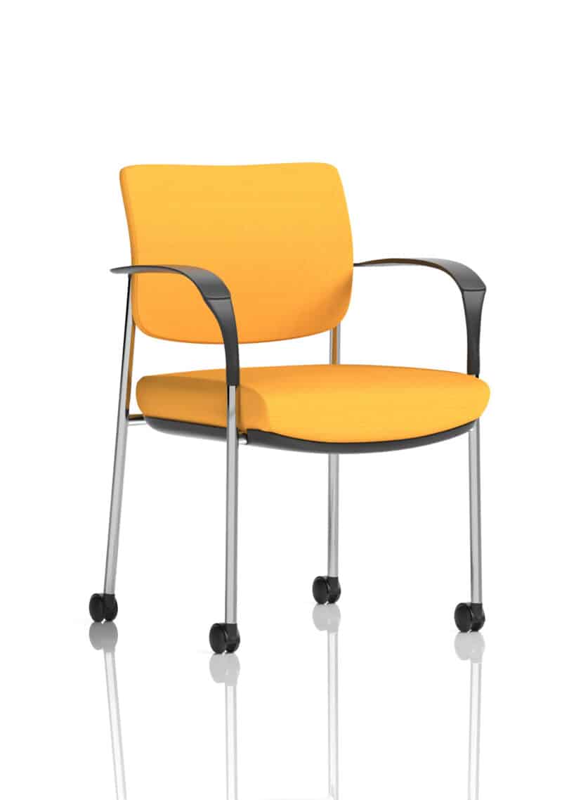 Brunswick Deluxe Medium Back Visitor Office Chair with Arms with Castors - Image 29